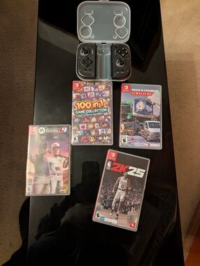 Nintendo Switch Games Bundle with Controller Case - REPLACEABLE JOY CONS